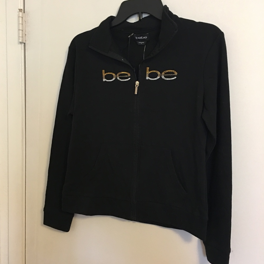Be Be. NEW Zip up Black Jacket Knit M New